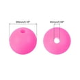 thumbnail image 2 of Uxcell 50 Pack 9mm Silicone Beads, Round Loose Rubber Bead for DIY Rose Red, 2 of 7