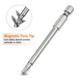 thumbnail image 4 of Uxcell 2Pcs T25 Seguridad Torx Bit 1/4" Vástago Hexagonal 3" S2 Acero Magnético a Prueba de Manipulaciones Punta de Estrella Cabeza Torx con Agujero, 4 of 6