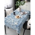 thumbnail image 6 of Blue Coral Coastal Table Cloth, Ocean Nautical Seaside Beach Waterproof Tablecloth for Rectangle Tables, Reusable Washable Fabric Table Cover for Restaurant Kitchen Dining Tables 54"x108", 6 of 6