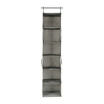 Better Homes & Gardens 6-Shelf Hanging Polyester and Cotton Closet Organizer with 3 Side Pockets for adult