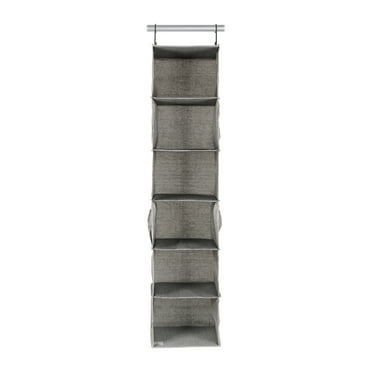 Better Homes & Gardens 6-Shelf Hanging Polyester and Cotton Closet Organizer with 3 Side Pockets for adult