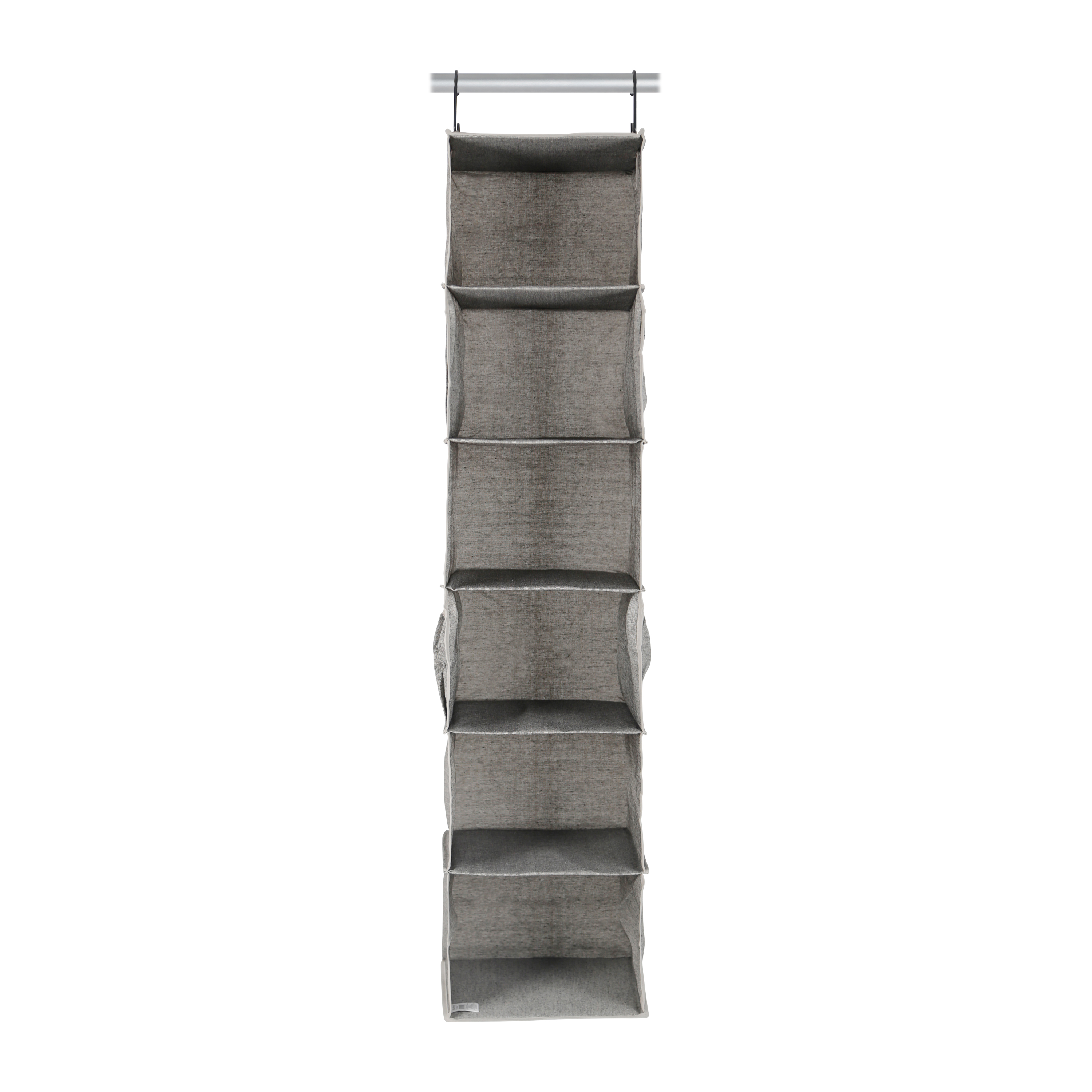 Better Homes & Gardens Hanging Closet Organizer, 6 Shelves, Gray