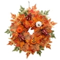 thumbnail image 3 of Corona de Otoño de 16 Pulgadas Colgante con Calabazas Corona de Hojas de Arce Corona de Otoño para, 3 of 9