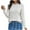 White, variant on Lilgiuy Women's Casual Long Sleeve Button Wave Neck Knitting Solid Color Pullover Top Crew Neck Sweater,White,8(L) Winter Clothes for 2022