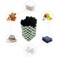 thumbnail image 7 of Yayeee Freestanding Laundry Hamper with Handle Collapsible Large Storage Basket for Clothes, Green and White Plaid Pattern, 7 of 7