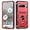 Red for Google Pixel 8 Pro, variant on Design for Google Pixel 8 Pro Phone Case with Screen Protector Ring Holder Kickstand Heavy Duty Rugged Shockproof Military Grade Bumper Protective Cover for Women Men Girls 6.7 inch Red