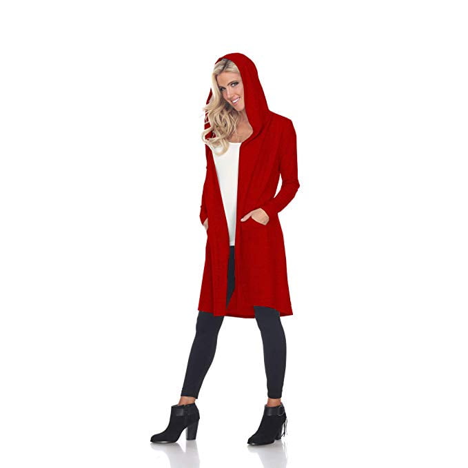 long hooded knit cardigan