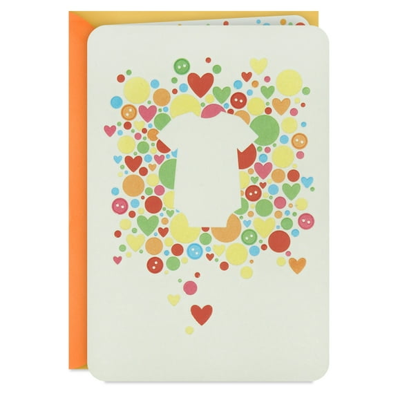 Hallmark New Baby Card (Baby Jumper with Confetti)