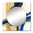 thumbnail image 2 of Designart "Elegance in Spiral Abstraction V" Modern Square Mirror For Wall Decor - Large Blue Square Printed Wall Mirror Art - Square Modern Mirror - Wall Mounted Square Large Mirror, 2 of 5