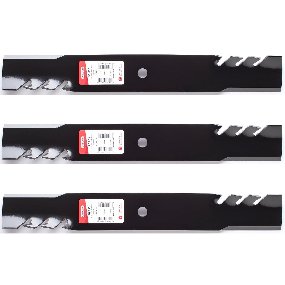 Oregon 96-803 G3 Gator Blades – Fits 54-Inch Exmark Mowers, Replaces 115-2454-03 – 18.75" Long