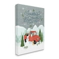 thumbnail image 3 of Season's Greetings Whimsical Snowman & Truck Illustration Transportation Graphic Art Gallery-Wrapped Canvas Print Wall Art, 3 of 5