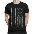 thumbnail image 2 of Act Now！ HIMIWAY Stars and Stripes Tunics Mens American Flag T-Shirts, Men's USA Flag Graphic T-Shirts Short Sleeve American Patriotic Vintage T Shirt Black XXL, 2 of 6