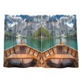 thumbnail image 7 of Yayeee Kitchen Curtains Tier Pair Light Filtering 27"x24" Rod Pocket Short Cafe Window Panel, Lake, 7 of 7