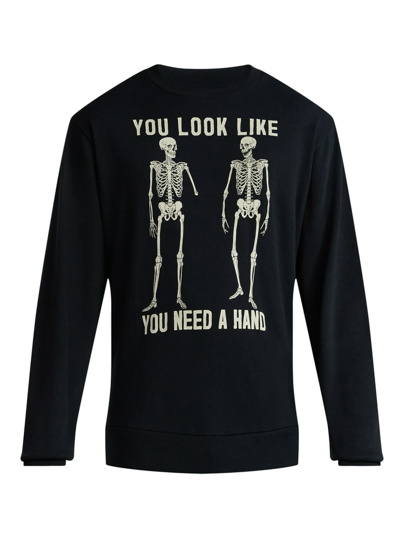 Halloween Crewneck Fleece Sweatshirt, You Look Like You Need a