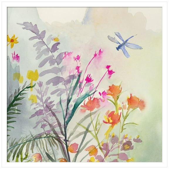 Amanti Art Wild Florals Wood Framed Wall Art Print