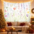 thumbnail image 3 of Floral Garden with Vertical Arrangement Wildflowers, Nostalgic Vintage for Botanical Art Lovers, Wall Decor, Valentine'S Day Gift, Tapestry Wall Hanging for Dorm and Living Room, 3 of 7