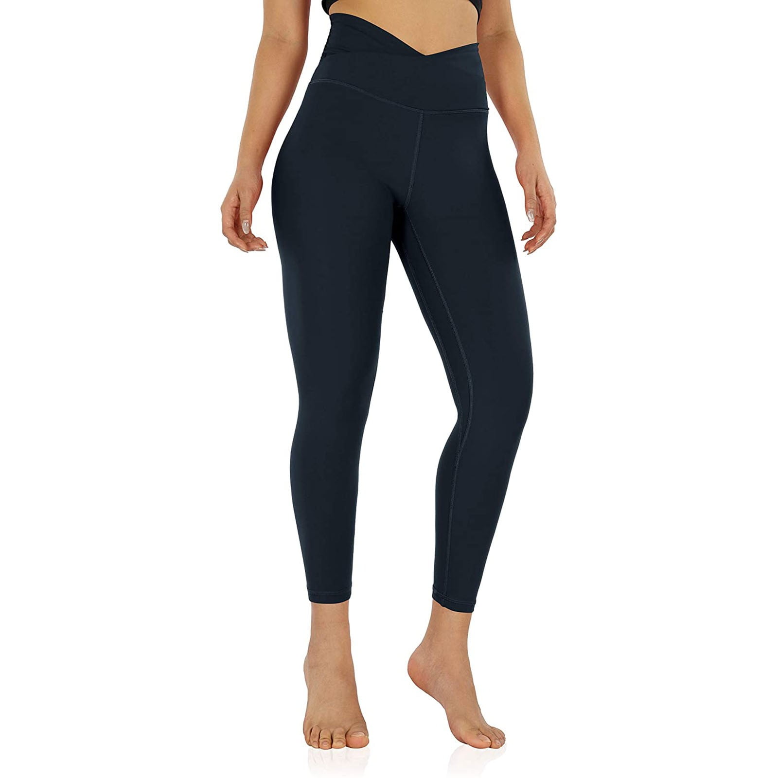 Fullsoft Navy Blue Womens Yoga Leggings With Pocket High Waisted Tummy  Control Pants - Navy blue / S/M