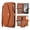 Brown, variant on for Samsung Galaxy Z Fold 5 Adjustable Shoulder Strap&Wrist Strap Detachable Magnetic Wallet Case,Zipper Pocket&RFID Blocking Card Slots, PU Leather Full Body Protection Rugged Phone Case,Black