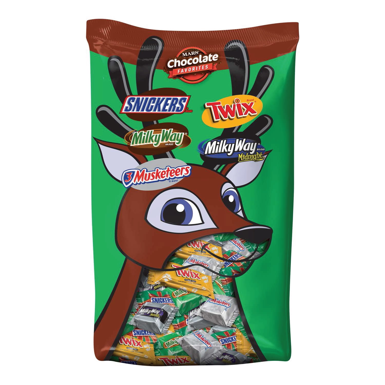 Mars Chocolate Holiday Minis Size Christmas Candy Bars Variety Pack, 37 Christmas Candy Walmart