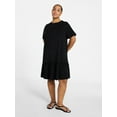 thumbnail image 2 of Terra & Sky Women's Plus Size Tier Tee Dress with Short Sleeves, Size 0X-5X, 2 of 5