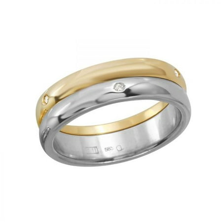 Foreli 0.03 CTW Diamond 14K Two tone Gold Ring