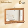 thumbnail image 3 of Costway 27.5 x 20 Inch Rectangle Decorative Mirror Farmhouse Wall Mirror with Shelf, 3 of 10