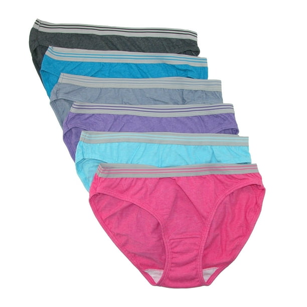 Fruit of the Loom Heathered Bikini Underwear (Pack of 6) (Women's