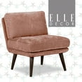 thumbnail image 2 of Elle Decor Sophie Armless Slipper Chair in Mink Brown Faux Fur, 2 of 5