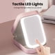 thumbnail image 4 of CAJA DE ALMACENAMIENTO DE JOYERÍA CON ESPEJO DE MAQUILLEJE LED, ILUMINACONANA AJUSTABLE DE 3 Colores, Caja de Maquilleje de Vije de Cuero Conpesjo LED para lápiz de Cejas y, 4 of 7