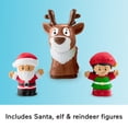 thumbnail image 6 of Fisher-Price Little People Musical Christmas Train Toddler Toy with Santa Elf & Reindeer Figures, 6 of 7