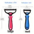 thumbnail image 2 of 2pcs Pet Grooming Tool  Double-Sided Slicker Brush & Stainless Steel Comb for Dematting & Shedding, 2 of 7
