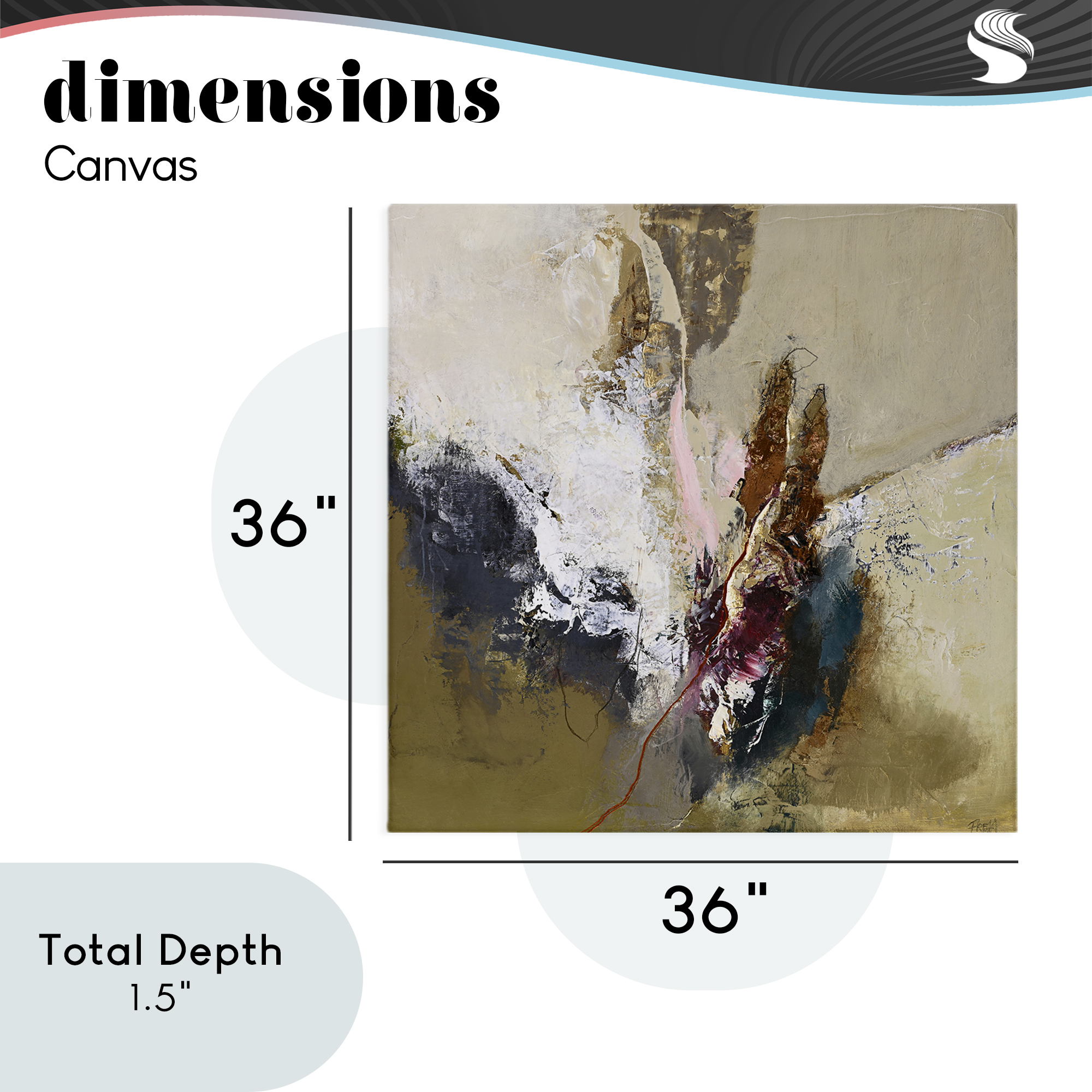 Earthy Mood Composition Canvas Wall Art, design by Design Fabrikken