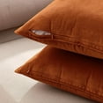 thumbnail image 3 of Xiao Hua Funda de almohada cuadrada de terciopelo suave de 2 piezas, funda de cojín, funda de almohada decorativa para sofá cama, taburete, 20 x 20 pulgadas, color rojo rosa, 3 of 5