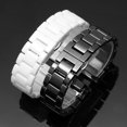 thumbnail image 2 of Correas de reloj de cerámica blanca y hebilla de plata desoxidada de alta calidad para hombres y mujeres, 14 mm, 16 mm, 18 mm, 20 mm y 22 mm, 2 of 4