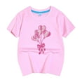 thumbnail image 5 of Ketyyh-chn99 Girls Shirts Cotton T Shirts Kids Girls Casual Tunic Tops Short Sleeve Loose Soft Blouse T-Shirt Size for 5-6 Years,Pink, 5 of 5