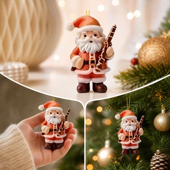 2026 Christmas Home Party Decoration Christmas Figure Hanging Ornaments Musical Style Pendants For Xmas Tree Home Holiday Decoration Christmas Celebration Party Supplies