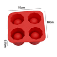 thumbnail image 2 of Silicone Sphere Whiskey Ice Ball Maker Lids &Ice Cube Molds for Cocktails & Bourbon - Reusable & BPA Free - red, 2 of 5