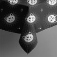 thumbnail image 5 of Black White Cat Moon Star Pattern Square Tablecloth,Waterproof Square Table Cover,Wipeable Spillproof Washable Table Cover for Home Kitchen Party Decor 42"X42"(107x107cm), 5 of 6