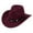 Wine, variant on Stylish Unisex Cowboy Hat With Metal For Concerts Outdoor Events And Party Wear Elegant Western Fashion Accessory