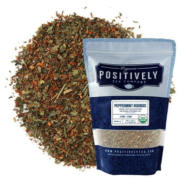Positively Tea's Organic Peppermint Rooibos Tea, Loose Leaf, 1 Pound Bag