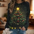 thumbnail image 4 of Tumotour Christmas Sweater for Women Christmas Print Hoodless Sweatshirt Crewneck Long Sleeve Pullover Sweatshirt Tunic Blouse, 4 of 6
