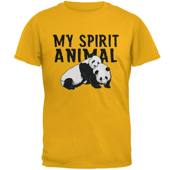 My Spirit Animal Panda Gold Adult T-Shirt - X-Large
