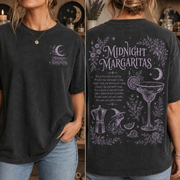 Vintage Midnight Margaritas Shirt, Sally Gillian Owens T-Shirt, 90s Bootleg Witch Movie Graphic Tee, Whimsigoth Spooky Season Apparel
