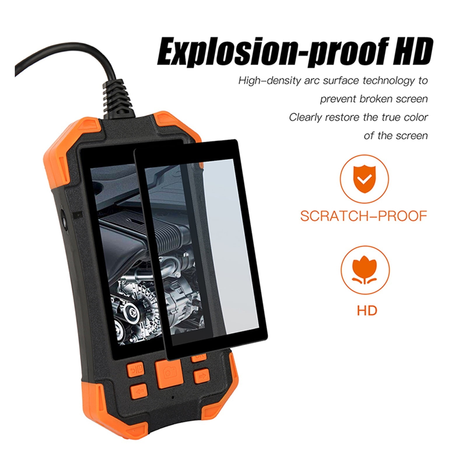 1080P HD Digital Endoscope Camera 4.3 Inch LCD 4cm-5m Focal Distance Snake Camera 3000mAh Video Inspection Camera With 6 Led , User-Friendly Borescopes