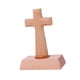 thumbnail image 5 of Estatua de cruz de madera de pie, cruz de mesa de recuerdo religioso para capilla, Pascua, Cabeza cuadrada, 5 of 9