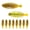 Green+Yellow, variant on 10pcs Soft Swimbait Fishing Lures 3.75‘’ Soft Plastic Lures Double-Color Lure for Bass Fishing Worms for Largemouth Bass Walleye Slow Sinking Bait