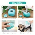 thumbnail image 7 of Bath Brush Scrubber Soft Silicone Pet Shower Grooming Shampoo Massage Dispenser For Short Long Haired Dogs And Cats (Blue+Pink), 7 of 7