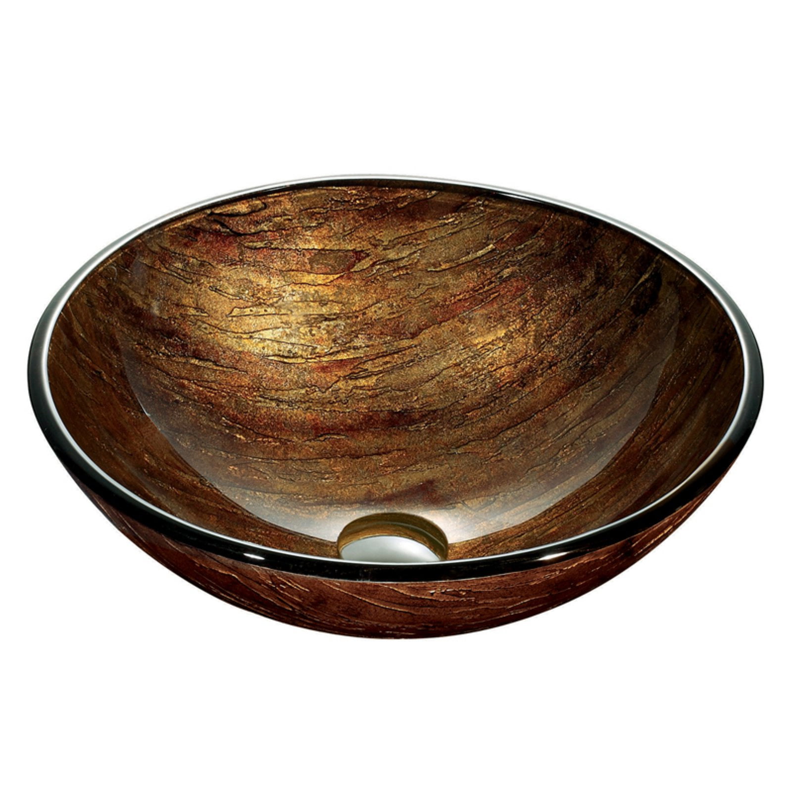 Vigo Glass Vessel Bathroom Sink Amber Sunset Com