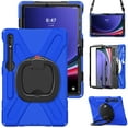 thumbnail image 5 of Case for Samsung Galaxy Tab S10+ Plus/S9+/S9 FE Plus/S8+/S7+ 12.4 inch, 360 Degree Rotating Hand Grip Shockproof Cover with Shoulder Strap, Blue, 5 of 7