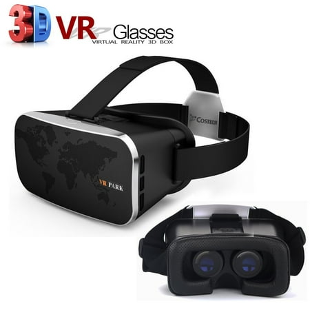 costech virtual reality 3d glasses adjustable vr headset hands free